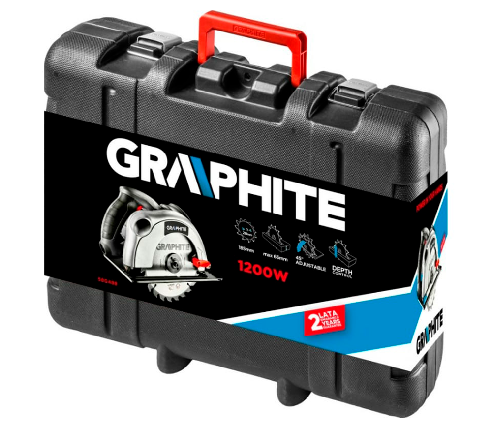 Дисковая пила GRAPHITE 58G488 1200вт 185мм photo 4