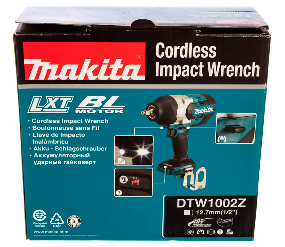 Гайковерт аккумуляторный (Без АКБ) MAKITA DTW1002Z  1000Нм photo 6