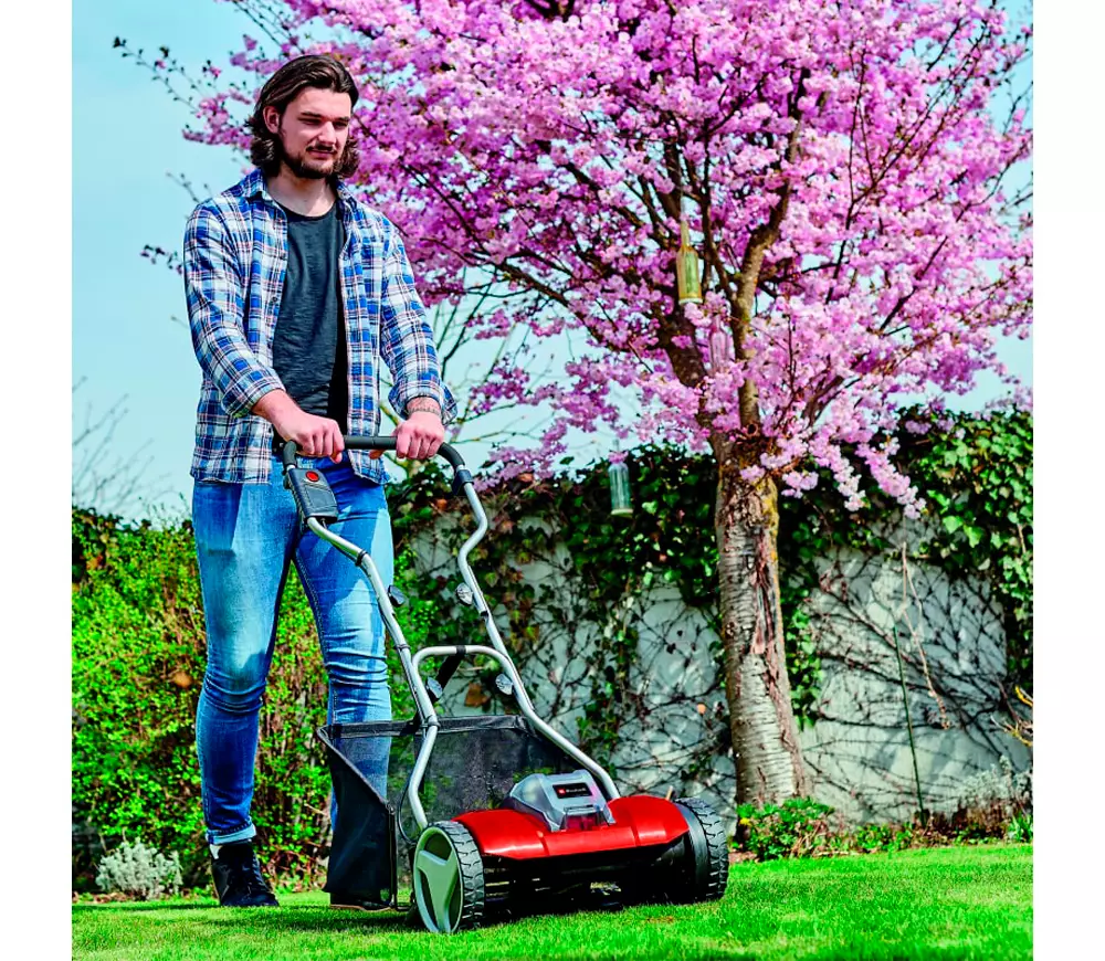 Mașină de tuns gazonul cu acumulator (fără bat) EINHELL GE-HM 18/38 Li XPWR SOLO 380mm 18V photo 3