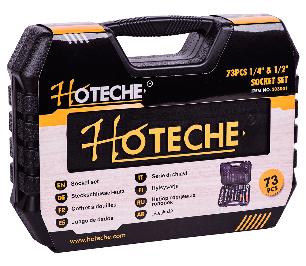 Set 73 duze tubulare și biți HOTECHE 203001 4,5x27 mm photo 2