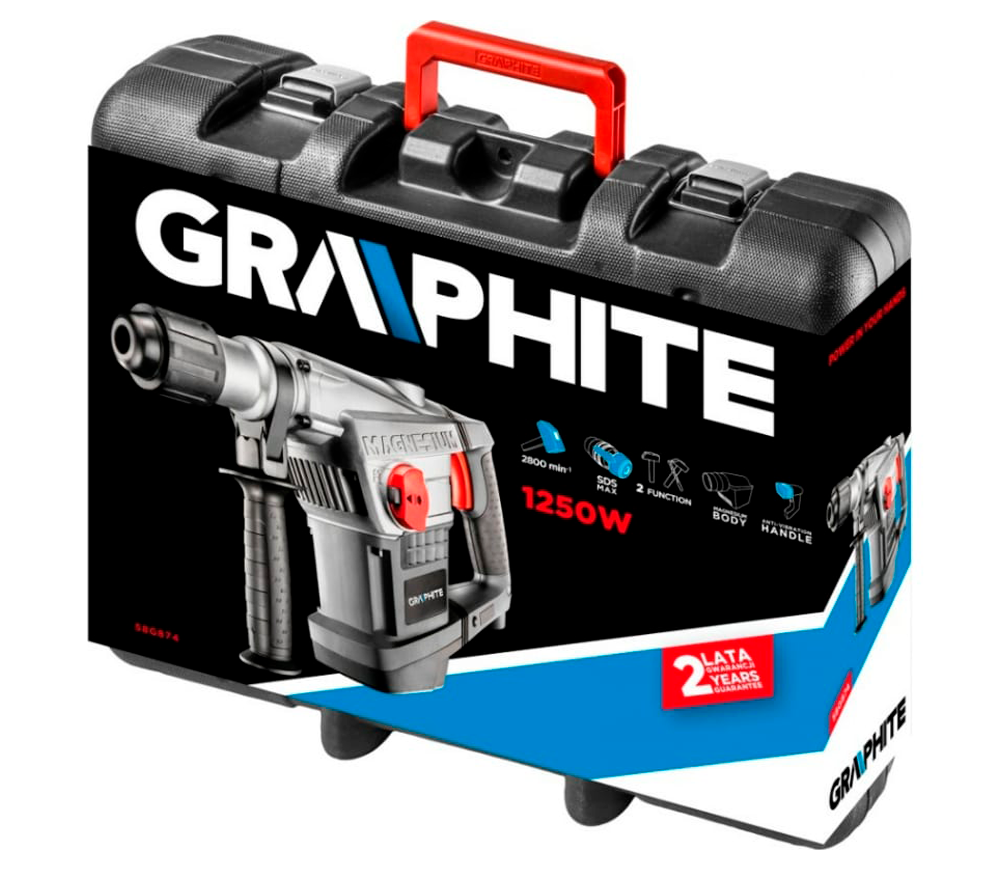 Перфоратор GRAPHITE 58G874 1250вт SDS-Plus photo 6