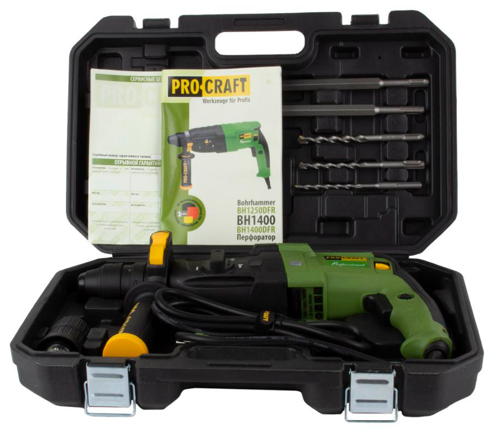 Перфоратор ProCraft BH1400DFR 790вт SDS-Plus/Быстрозажимной photo 4