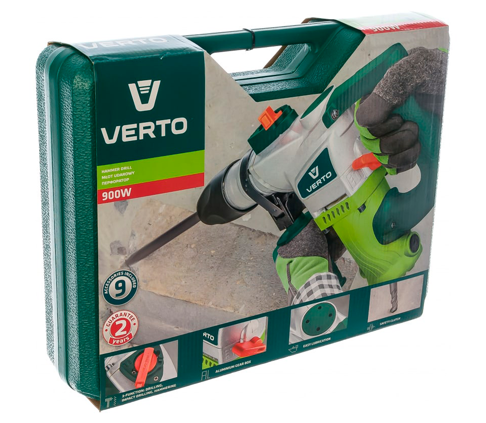 Перфоратор Verto 50G387 900вт SDS-Plus photo 4