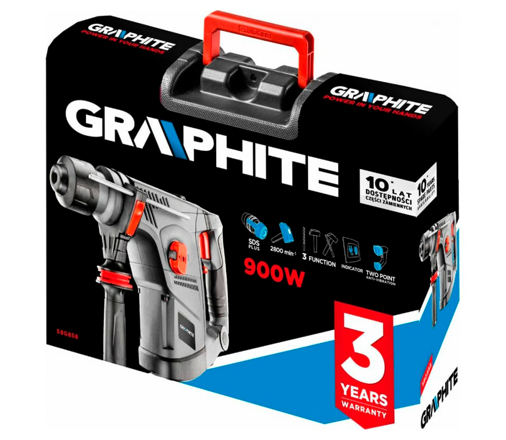 Перфоратор GRAPHITE 58G858 900вт SDS-Plus photo 0