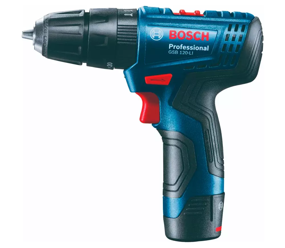 Set mașină de înșurubat cu acumulator cu lanternă BOSCH  GSR 120 LI + GLI 12V-300 12V 2Ah photo 4