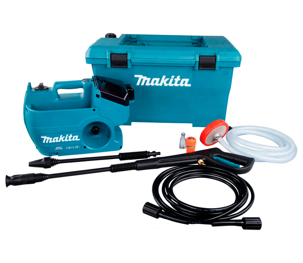 Мойка высокого давления аккумуляторный (без АКБ) MAKITA DHW080ZK  80бар 380л/ч 2x18В photo 0