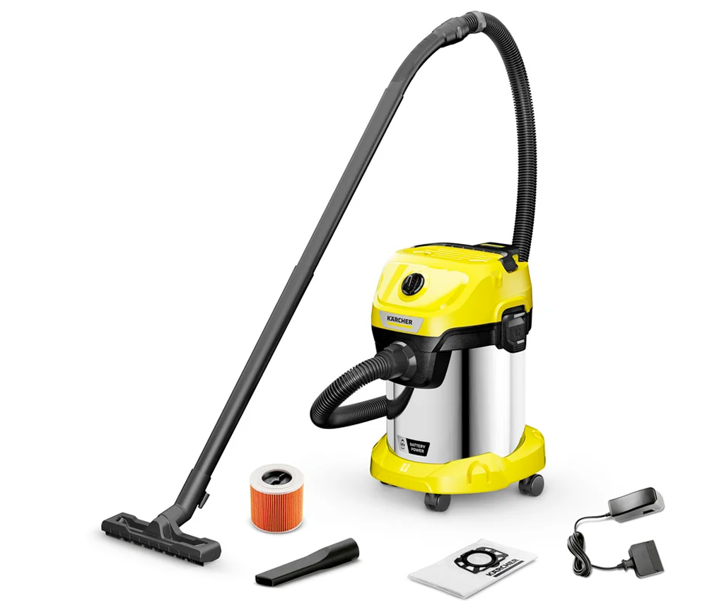 Пылесос аккумуляторный (без АКБ) KARCHER WD 3-18 S V-17/20 18V 17L photo