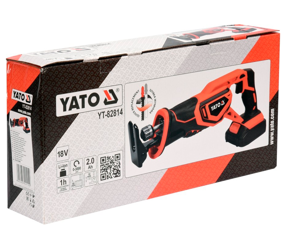 Сабельная пила аккумуляторная YATO YT82814 18В 2Ач photo 1