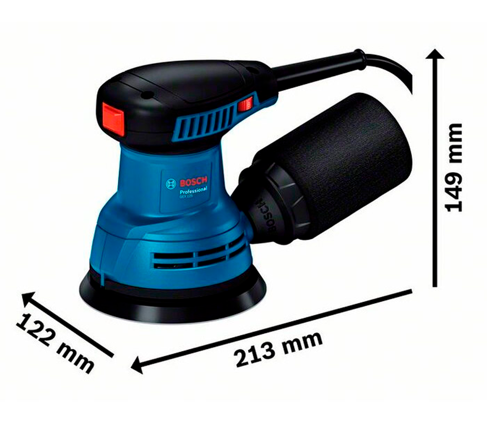 Mașină de șlefuit excentrică BOSCH GEX 125 290w 125mm photo 0