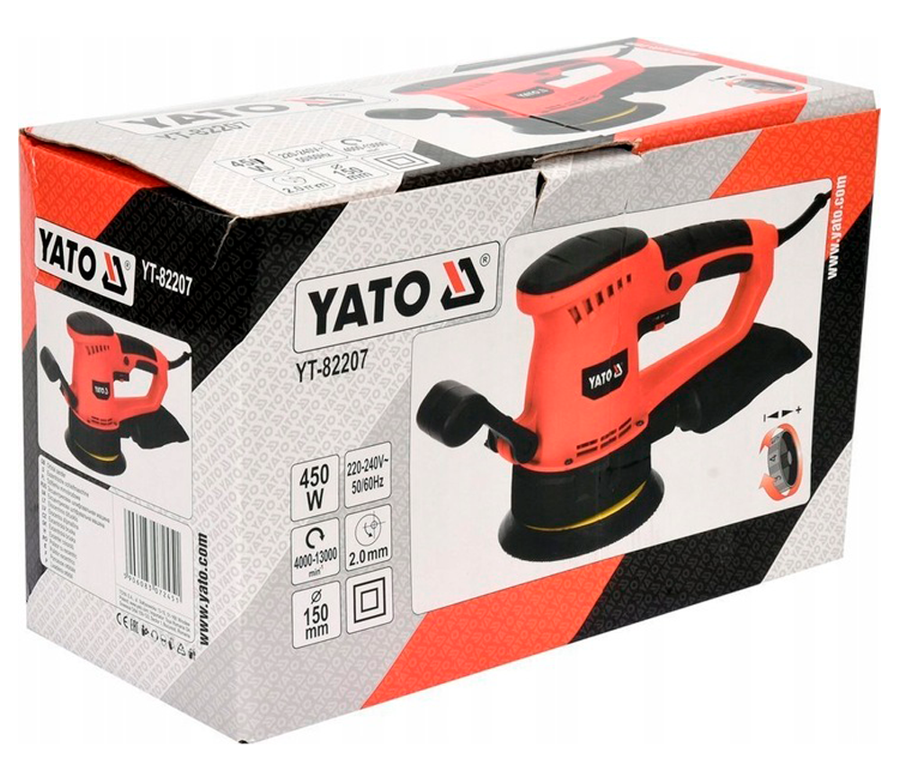 Шлифмашина эксцентриковая YATO YT82207 450вт 125мм photo 4