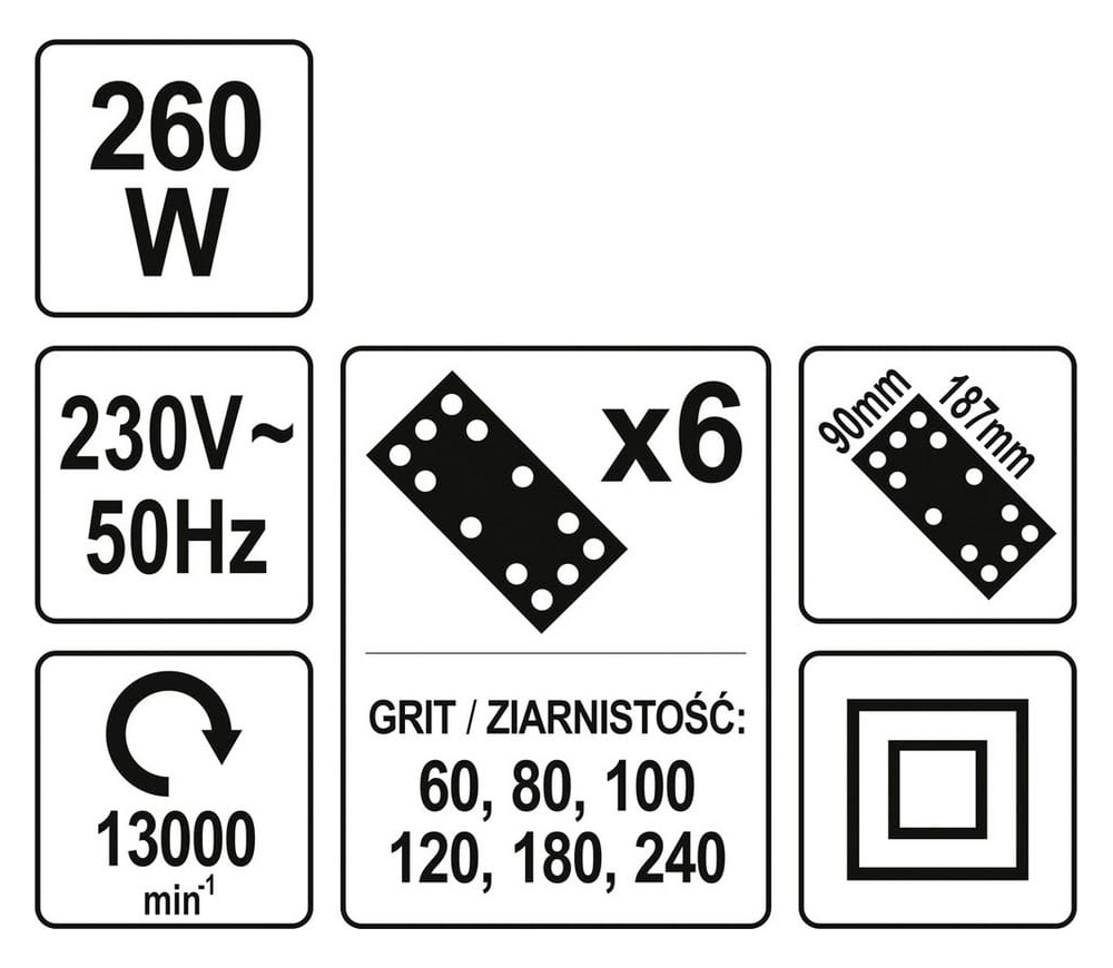 Шлифмашина вибрационная YATO YT82230 260вт photo 2