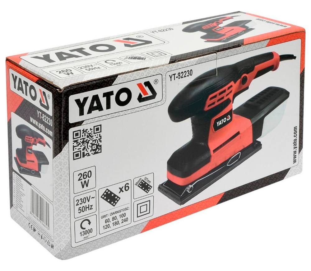Шлифмашина вибрационная YATO YT82230 260вт photo 3