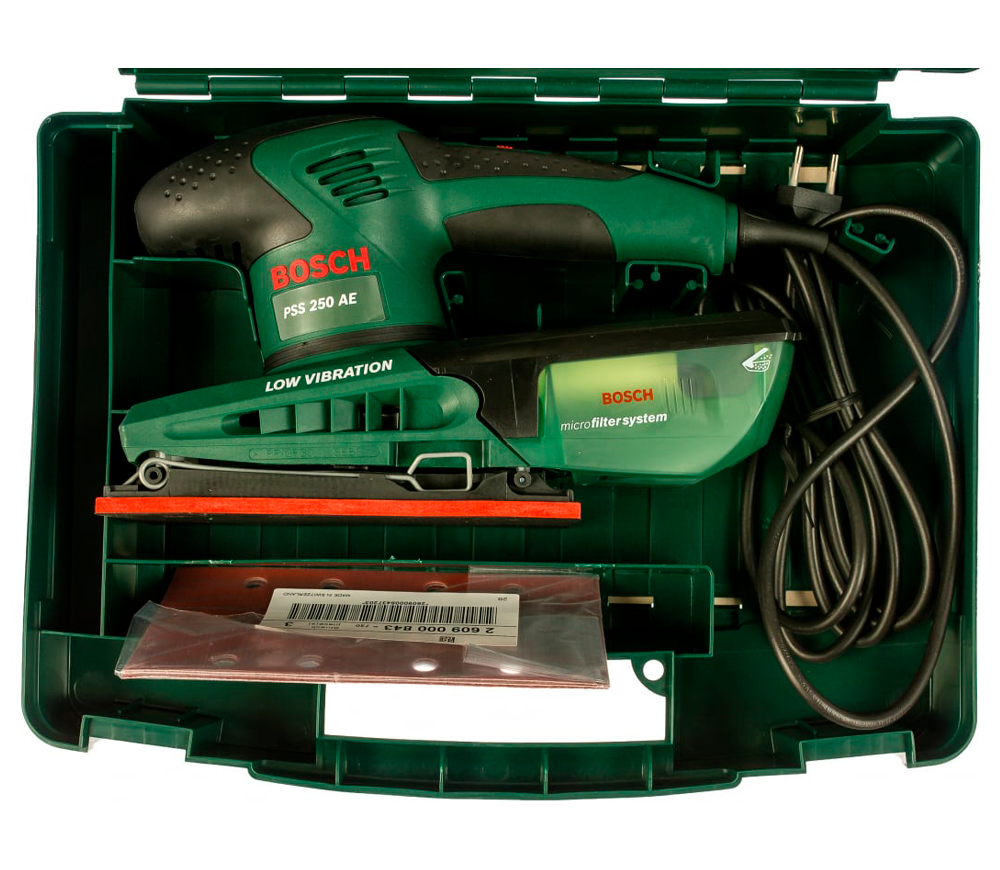 Шлифмашина вибрационная BOSCH PSS 250 AE 250вт photo 1
