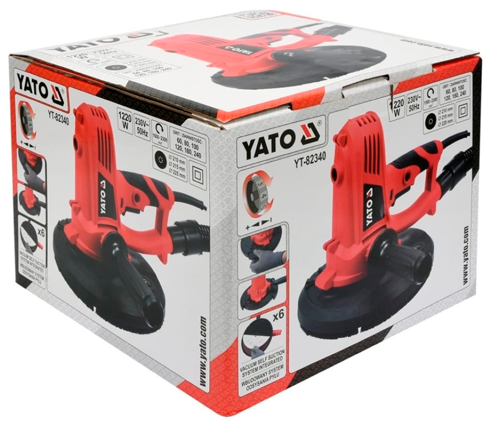 Mașină de șlefuit pereți extensibilă YATO YT82340 710w 225mm photo 2