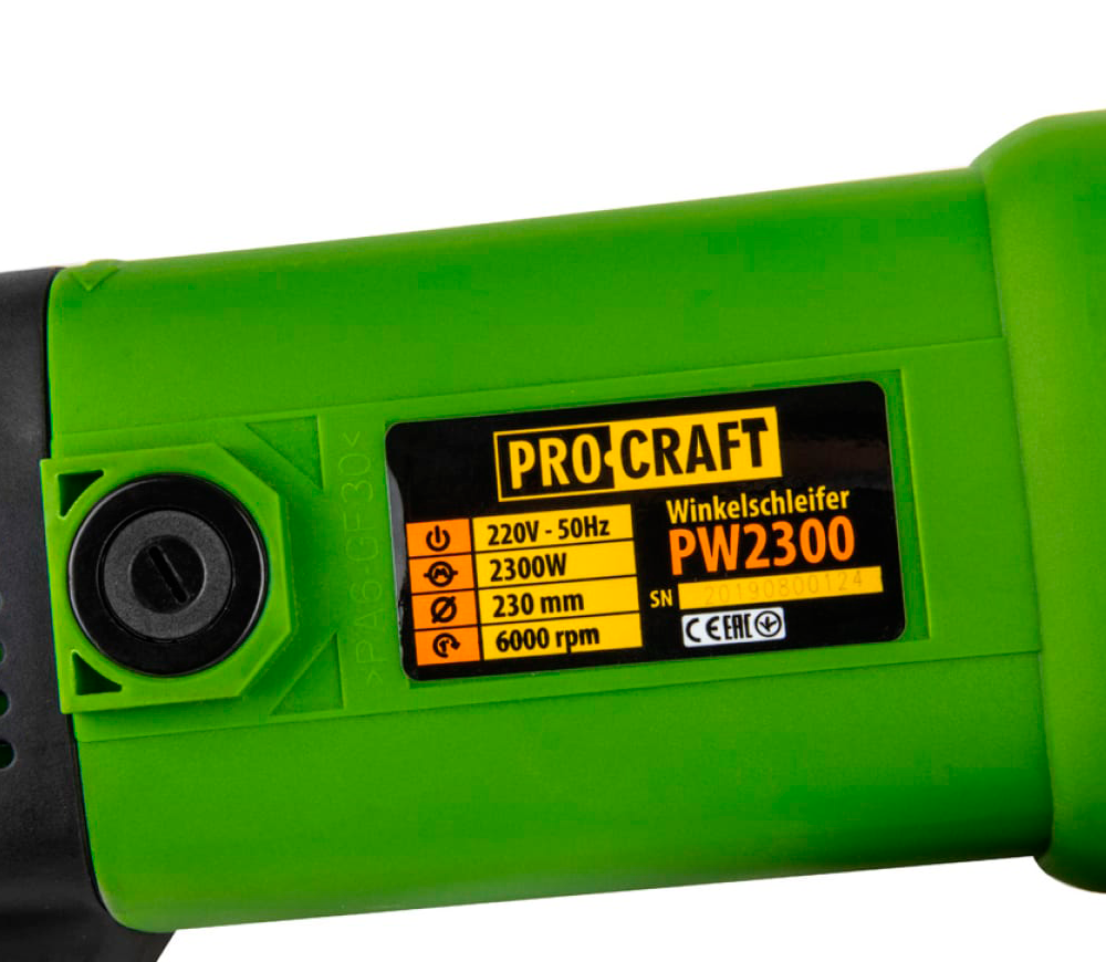 Угловая шлифмашина ProCraft PW2300 2000вт 230мм photo 4