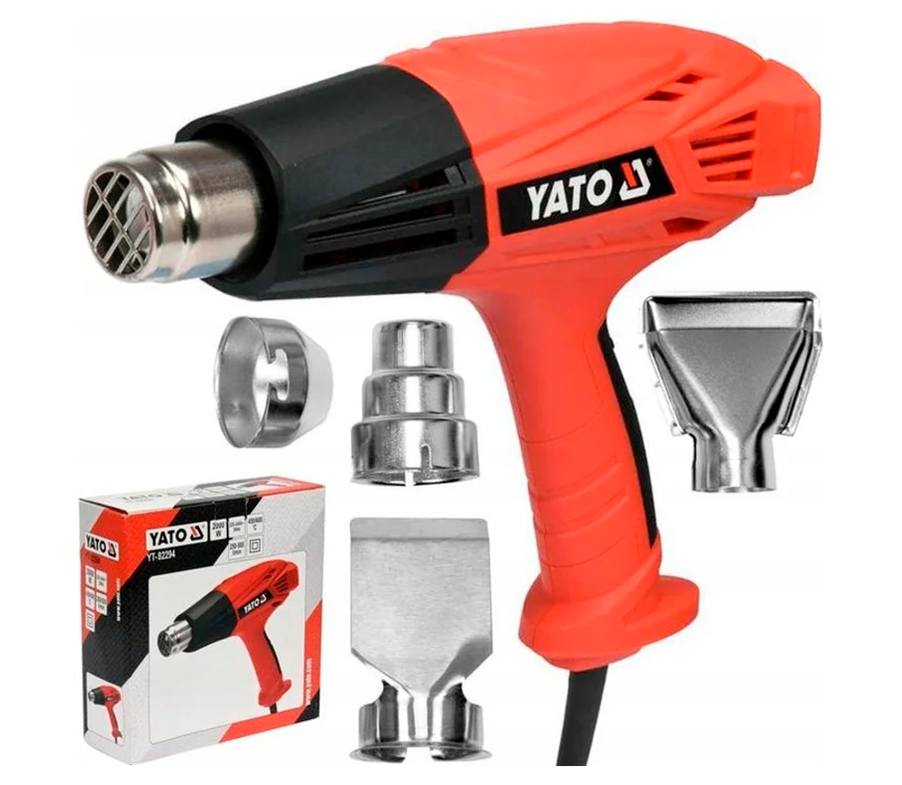 Фен строительный YATO YT82294 2000вт 600°C photo 0
