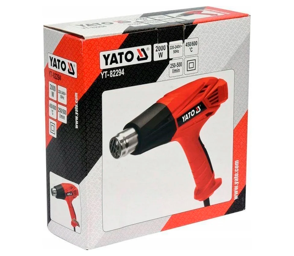 Фен строительный YATO YT82294 2000вт 600°C photo 2
