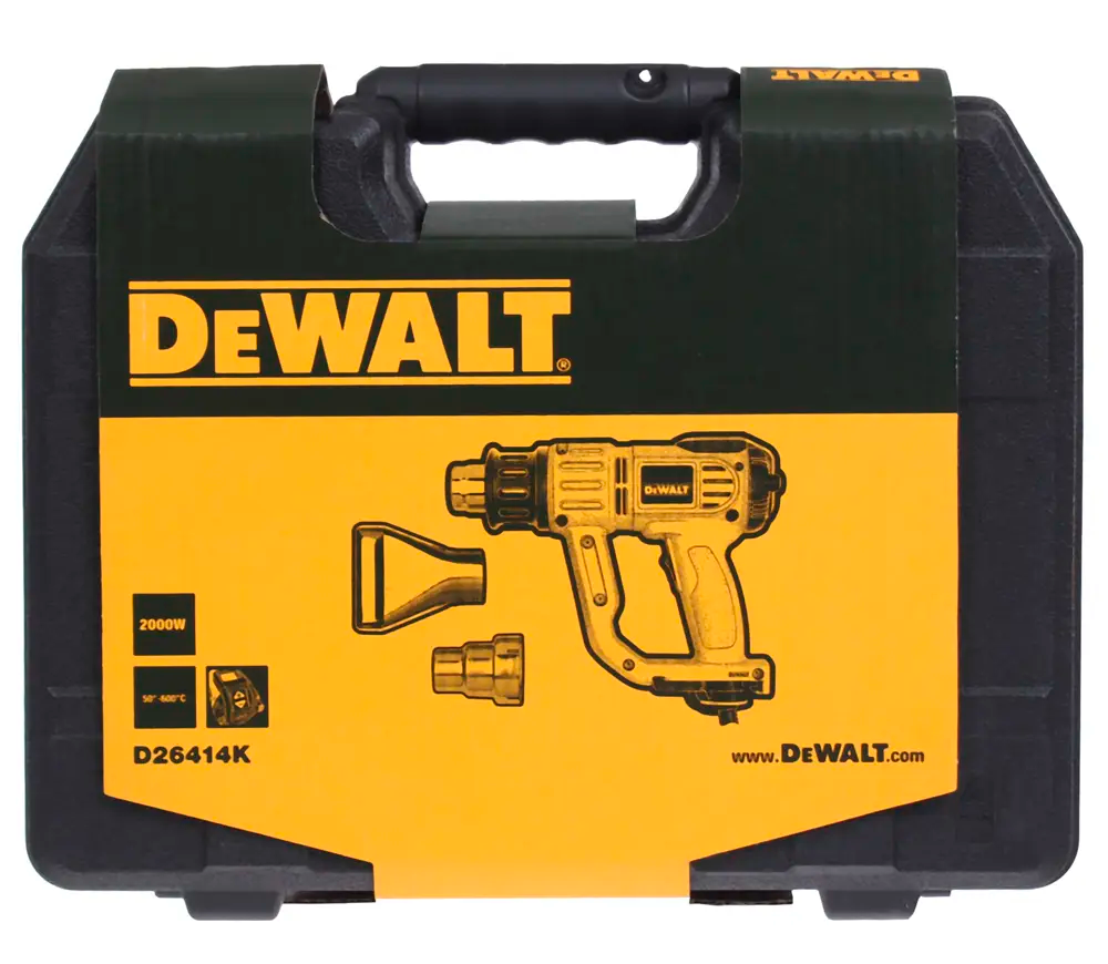 Фен строительный DEWALT D26414K-KS 2000вт 600°C photo 3