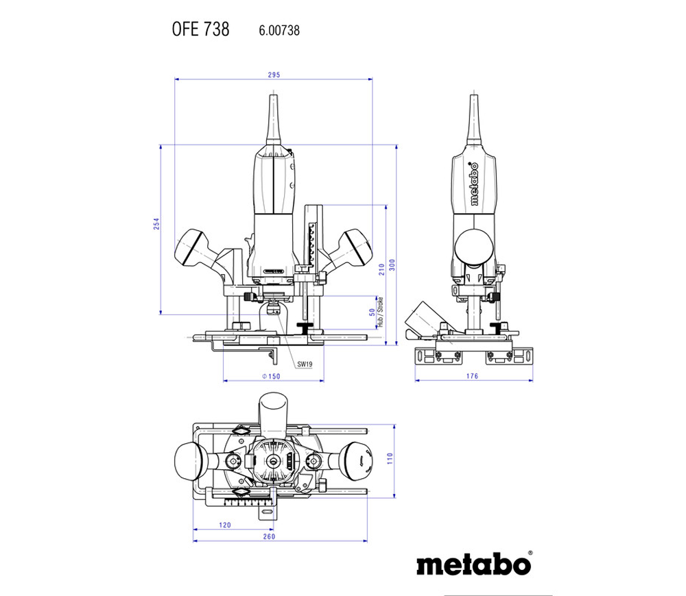 Фрезер METABO OFE 738 710вт photo 3