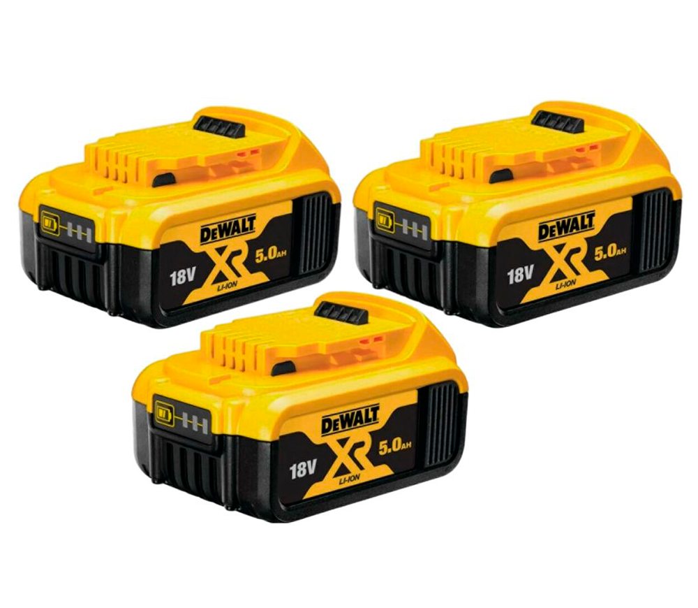 Набор аккумуляторов DEWALT DCB184P3 Слайдер 18В 5Ач photo 0