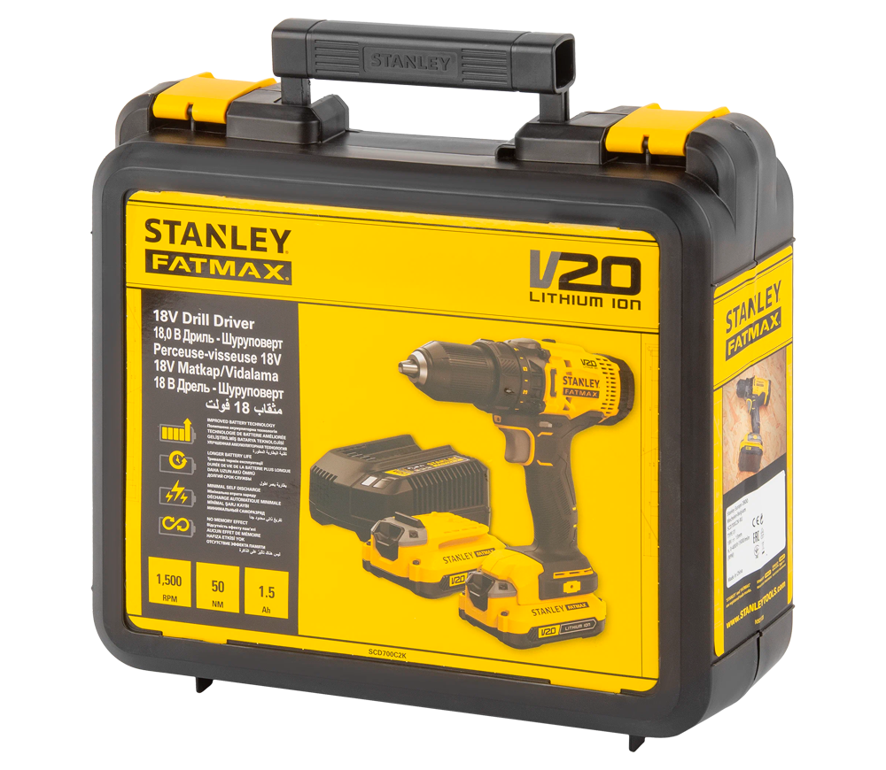 Шуруповёрт аккумуляторный STANLEY SFMCD700C2K-QW 18В 2Ач photo 4