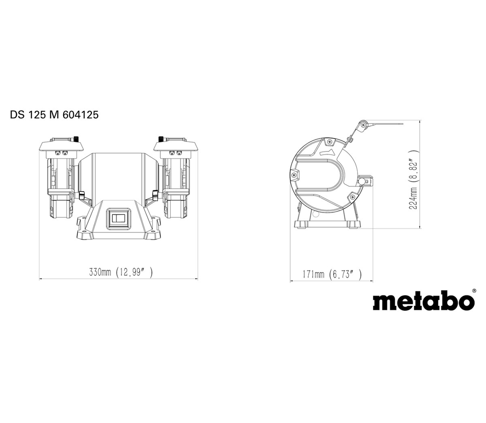 Точильный станок METABO DS 125 M 200вт 125мм photo 2