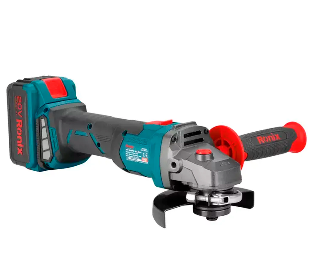 Угловая шлифмашина аккумуляторная RONIX 8901K 115 20В 4Ач photo 0
