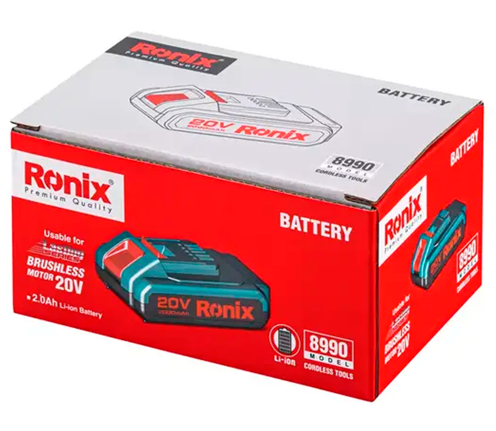 Аккумулятор RONIX 8990 Слайдер 20В 2Ач photo 1
