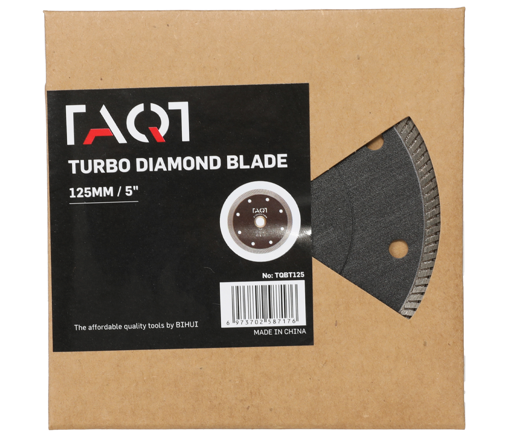 Disc de tăiat cu diamant TAQT TQBT125 125mm Turbo Ceramică/Porțelan/Marmură photo 1