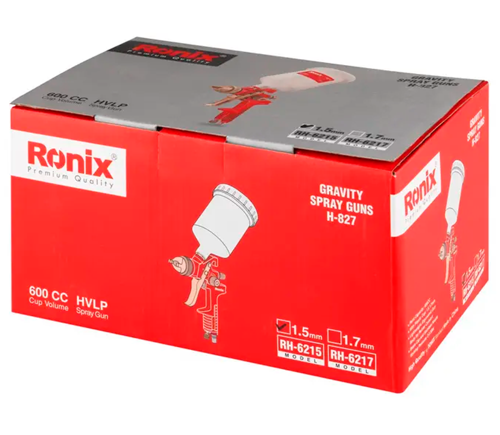 Краскораспылитель пневматический RONIX RH-6215 1.5мм 0.6л 3.5бар photo 4