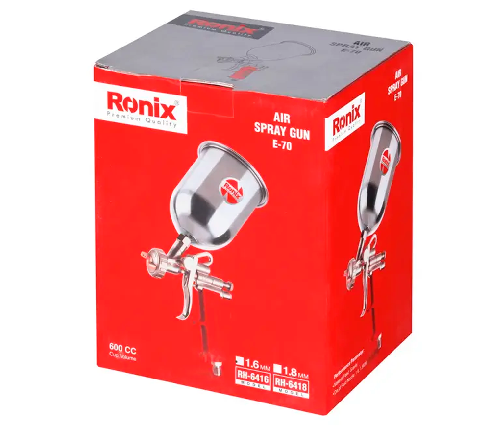 Краскораспылитель пневматический RONIX RH-6416 1.6мм 0.6л 5бар photo 3