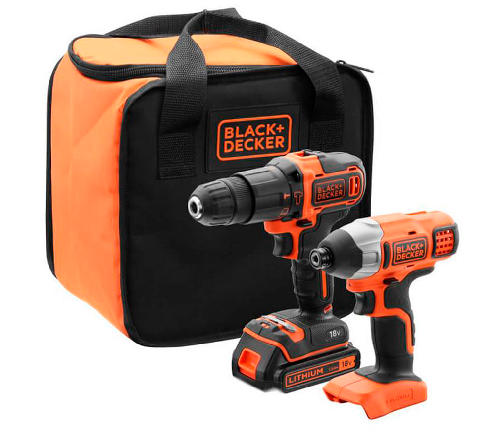 Набор аккумуляторных инструментов BLACK&DECKER BCK21S1S 18В 1.5Ач photo