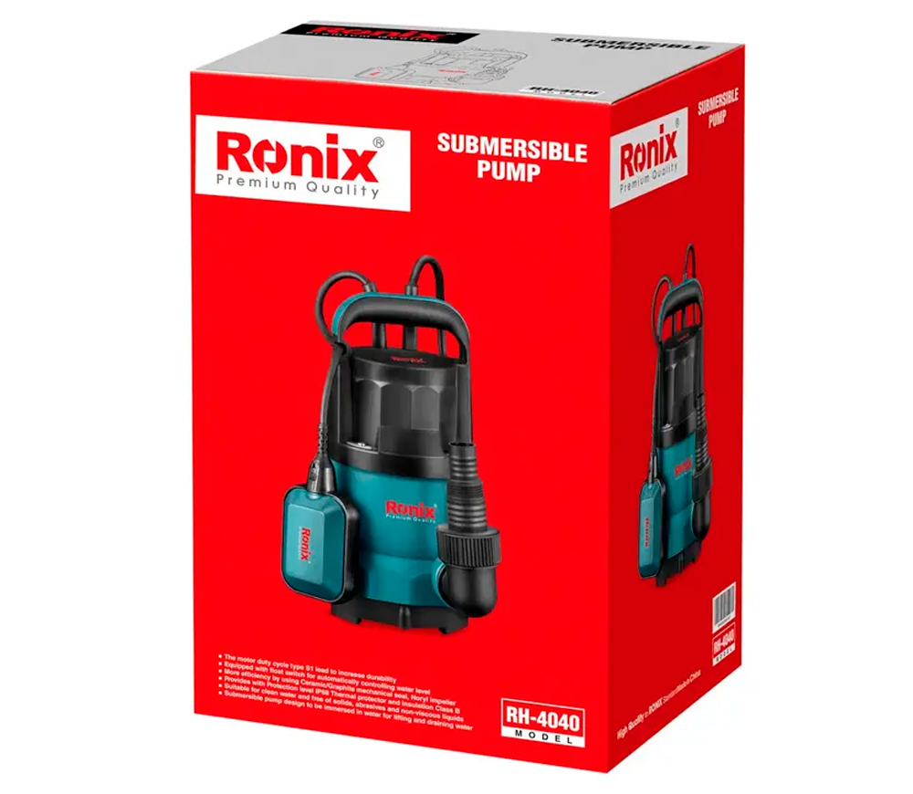 Дренажный насос RONIX RH-4040 745вт 10000л/ч photo 3