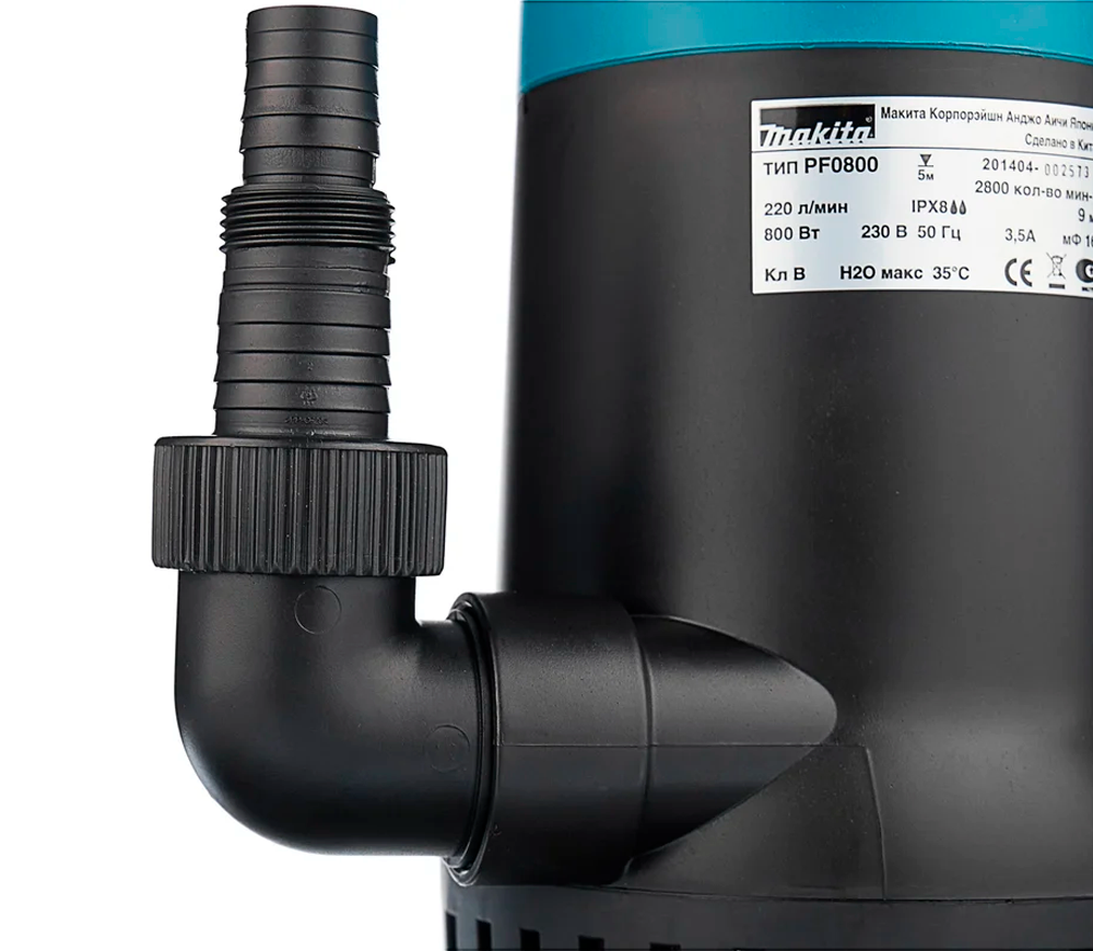 Дренажный насос MAKITA PF0800 800вт 13200л/ч photo 1
