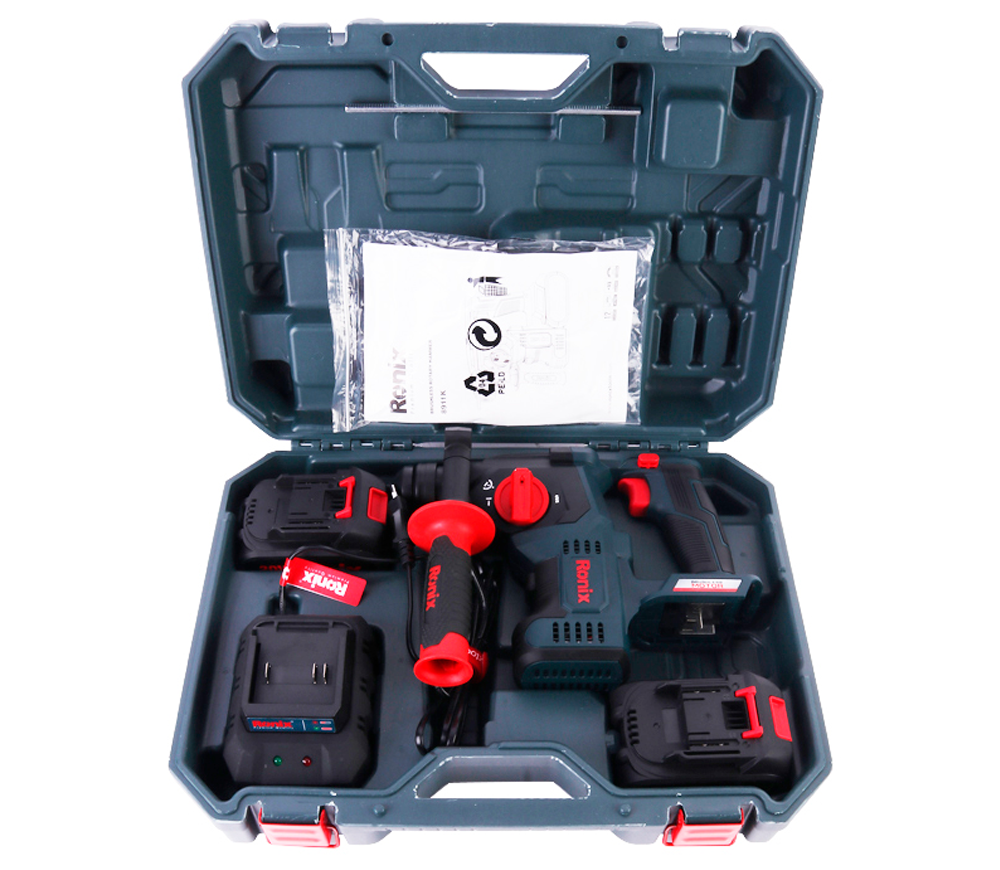 Перфоратор аккумуляторный RONIX 8911K 1.7Дж 20В 4Ач photo 3