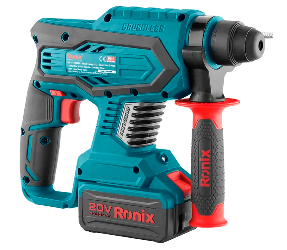 Перфоратор аккумуляторный RONIX 8910K 2.2Дж 20В 4Ач photo 1