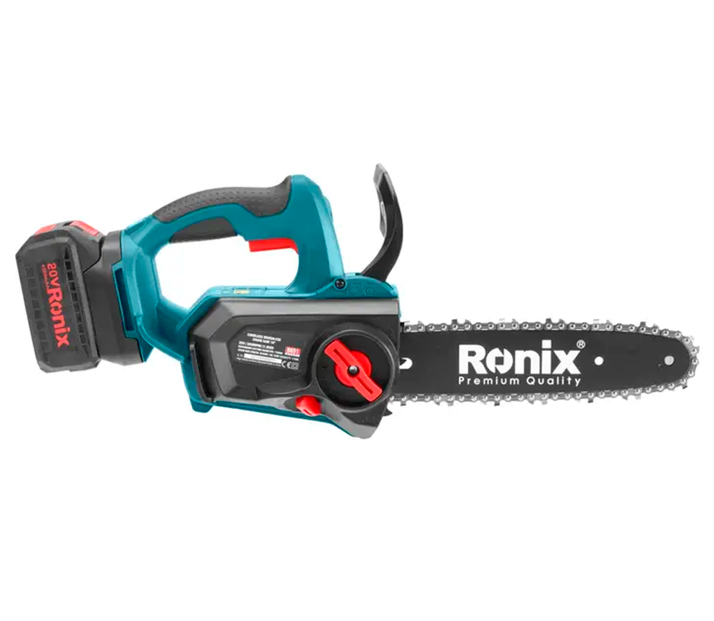 Цепная пила аккумуляторная RONIX 8651 254мм 20В 4Ач photo 8