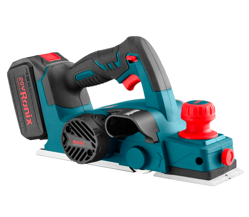 Рубанок аккумуляторный RONIX 8603 20В 4Ач 82мм photo 3