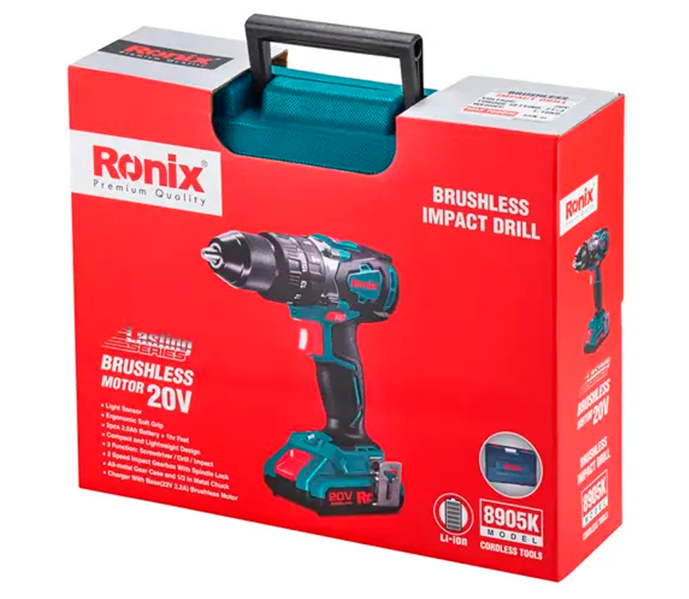 Шуруповёрт аккумуляторный RONIX 8905K 20В 2Ач photo 2