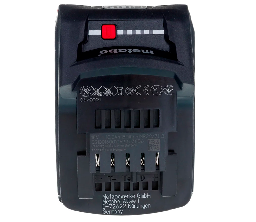 Аккумулятор METABO 625549000 Слайдер 18В 10Ач photo 3