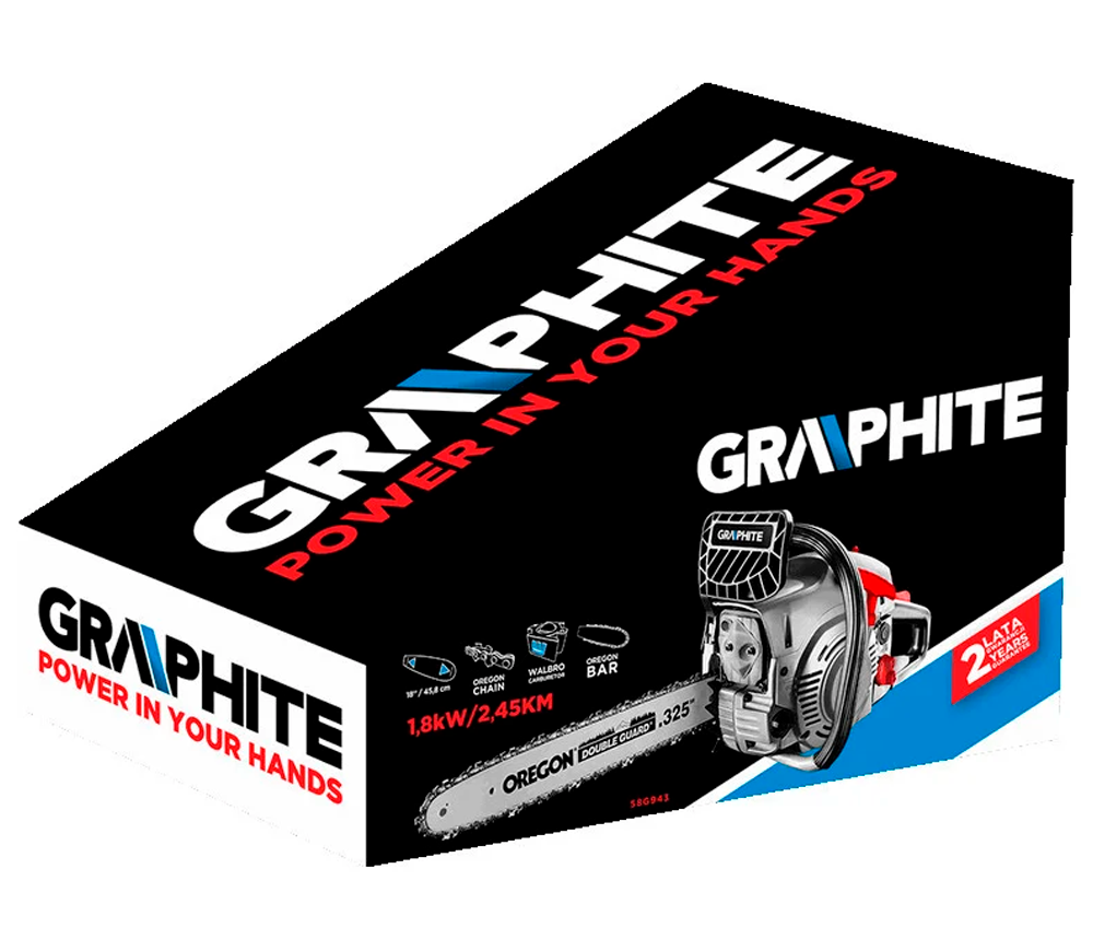 Цепная пила бензиновая GRAPHITE 58G943 460мм 45см3 photo 1