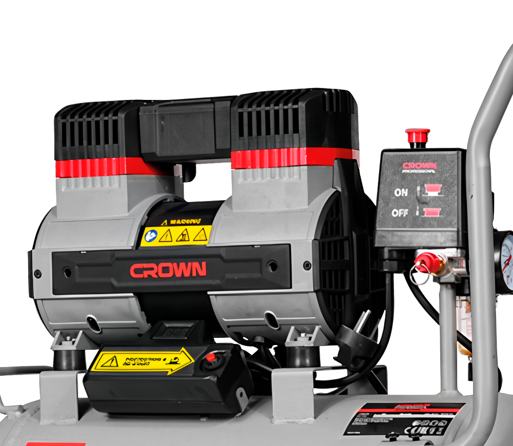 Компрессор безмасляный CROWN CT36090 100л/мин 24л photo 0