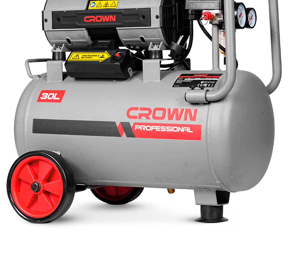Компрессор безмасляный CROWN CT36090 100л/мин 24л photo 1