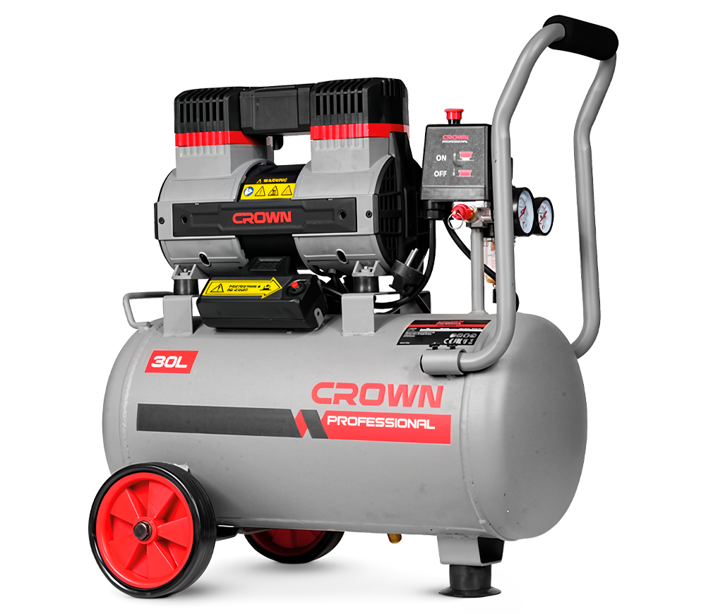 Компрессор безмасляный CROWN CT36090 100л/мин 24л photo