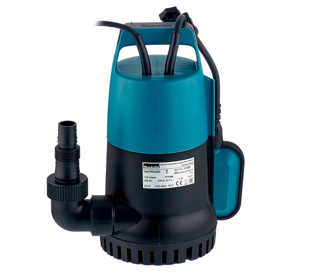 Дренажный насос MAKITA PF0300 300вт 8400л/ч photo 0