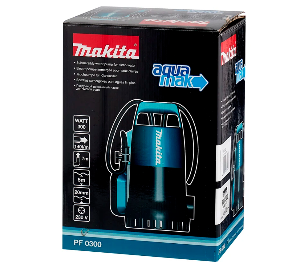 Дренажный насос MAKITA PF0300 300вт 8400л/ч photo 2