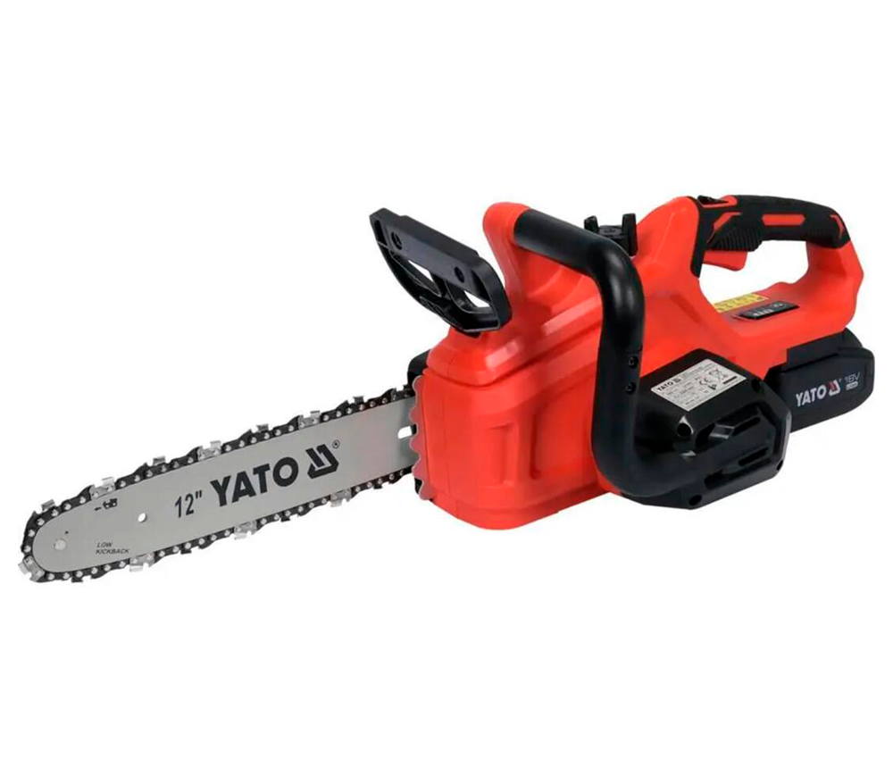 Цепная пила аккумуляторная YATO YT828137 300мм 18В 4Ач photo 0