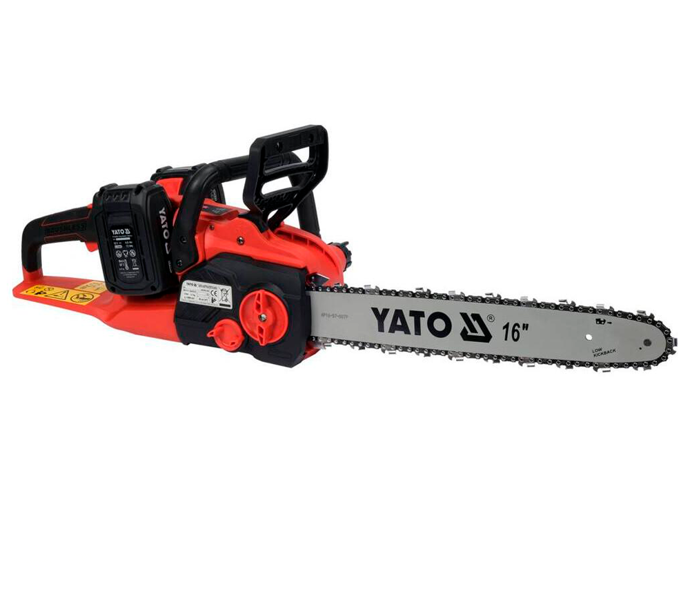 Цепная пила аккумуляторная YATO YT828131 400мм 2x18В 4Ач photo 1