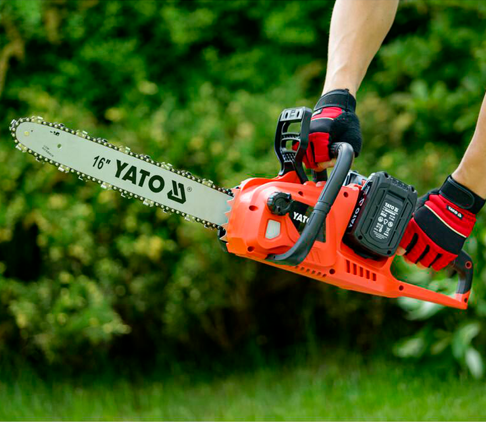 Цепная пила аккумуляторная YATO YT828131 400мм 2x18В 4Ач photo 7