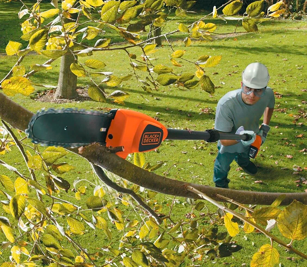 Пила цепная аккумуляторная телескоп. BLACK&DECKER GPC1820L20-QW 200мм 18В 2Ач photo 4